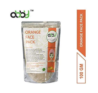 abby herbal face pack for cleaning face naturally 100 grams (orange peel)